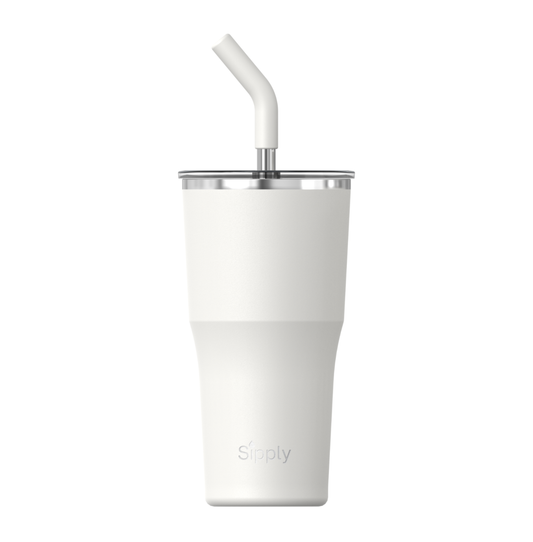 Sipply Motion Tumbler 500ml wit met rietje voor koude dranken