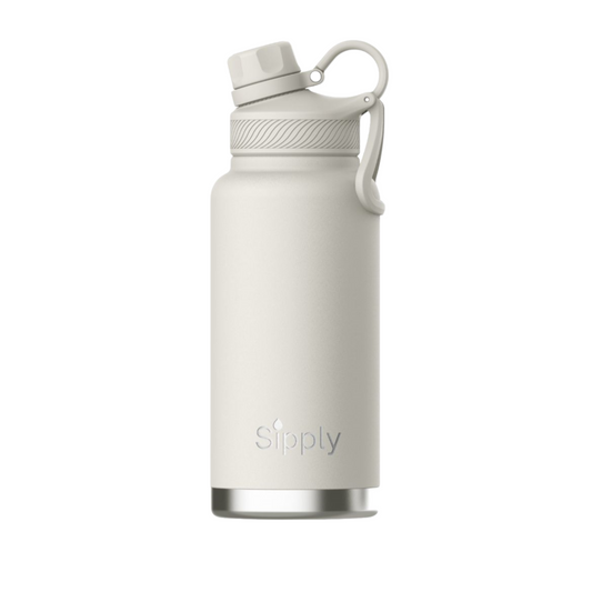Sipply geïsoleerde RVS waterfles 950ml wit – herbruikbaar en duurzaam