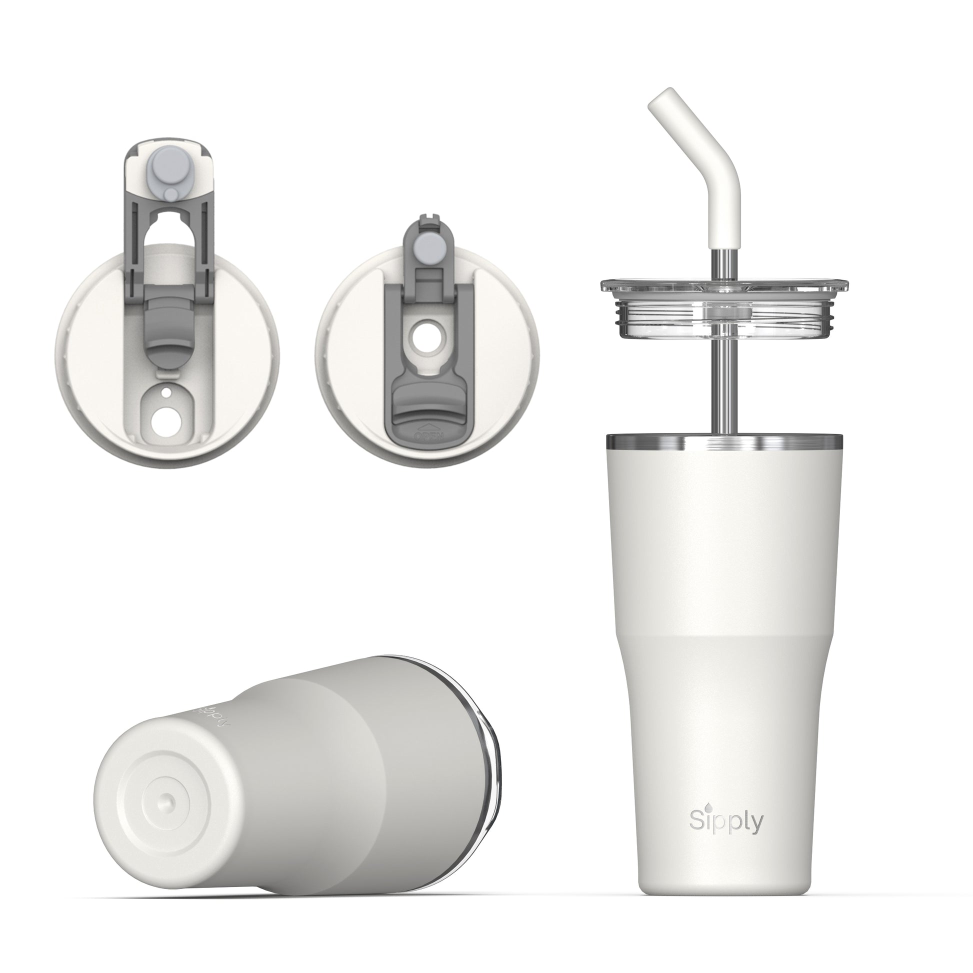 Sipply Motion Tumbler 500ml met twee doppen voor warm en koud drinken
