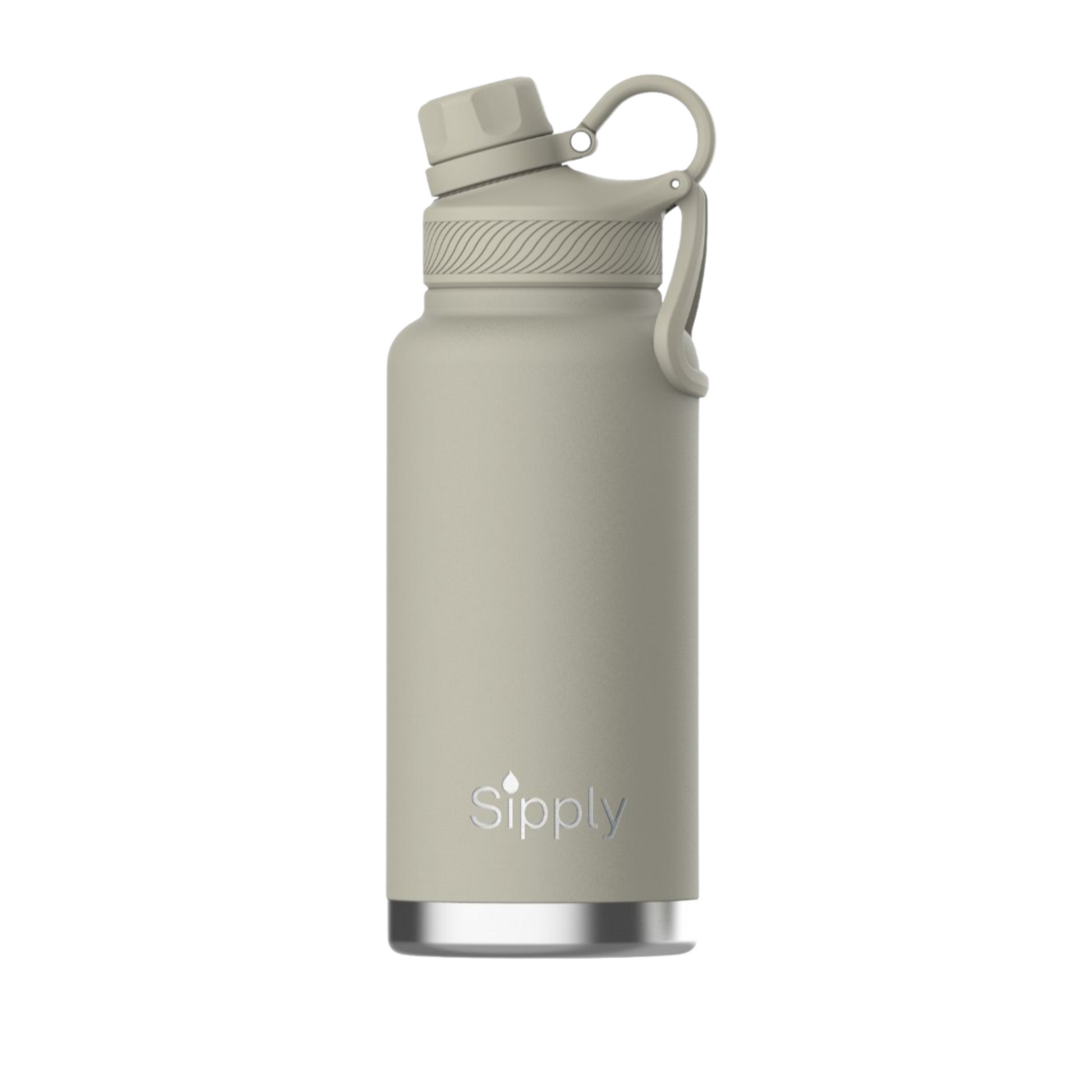 Sipply geïsoleerde RVS waterfles 950ml beige – stijlvol en lekvrij
